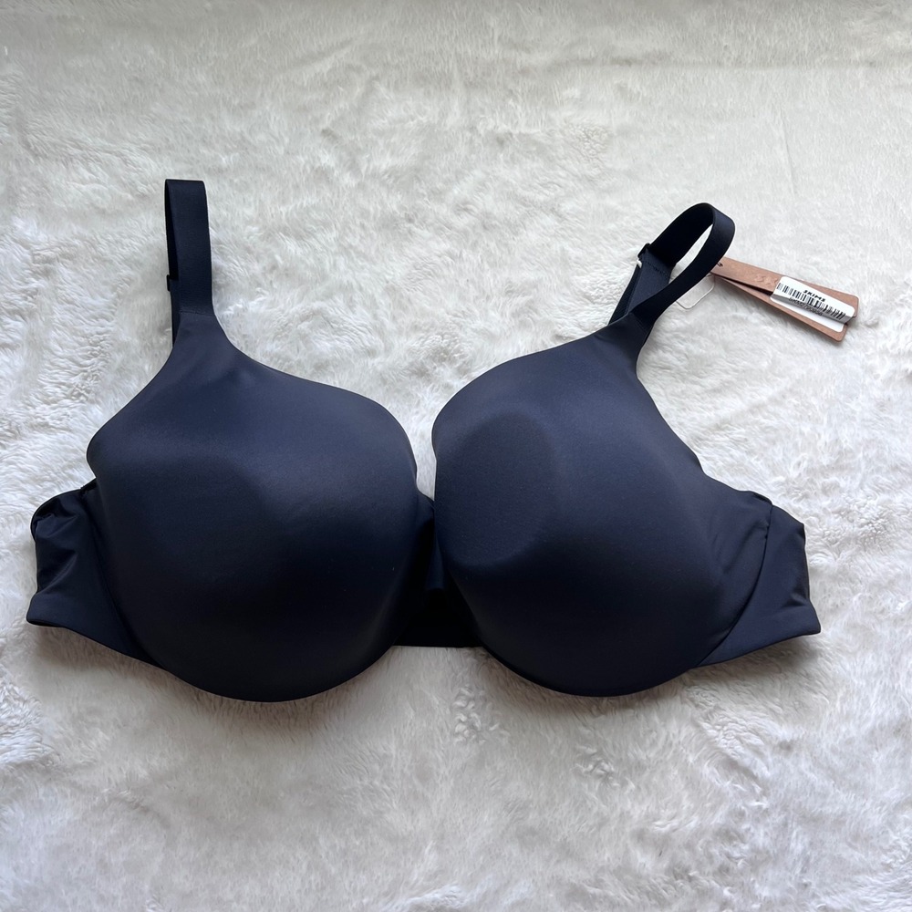 SKIMS Smoothing Intimates Full Coverage Lightlyâ Lined Bra Onyx Black 44DD New